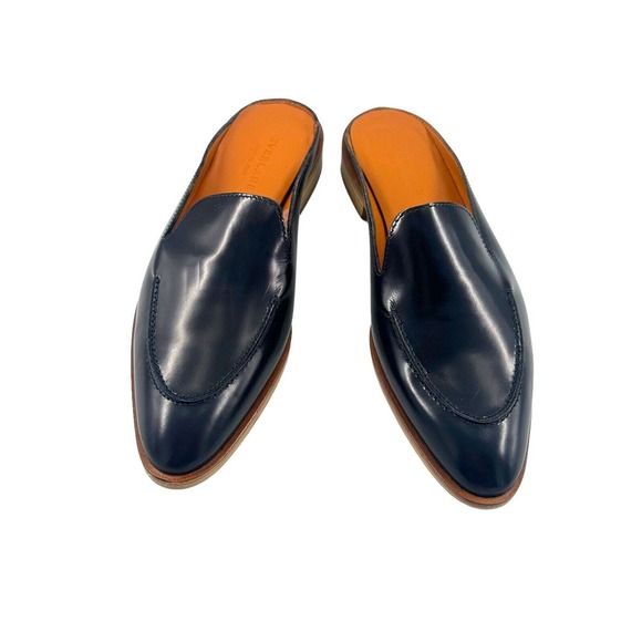 EVERLANE The Modern Loafer Slip On Leather Low Heel Mules 6.5 US in Navy - Picture 1 of 12